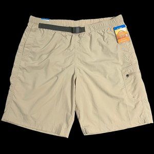 Columbia Mens Outdoors Shorts Size 40x11‎ Beige OMNI SHADE UPF50 Sun Protection